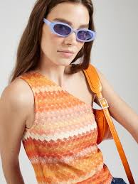 VILA Vyšívaný top 'JOE' vo farbe Oranžová, Tmavooranžová