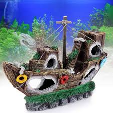 Sunken ship aquarium decorations are the popular fish tank decorations for shipwreck theme that a lot of hobbyists love to use. Resin Sunk Ship Home Aquarium Ornament Wreck Pirate Ship Aquarium Ornaments Decoration Fish Tank House Sailing Boat Micro Fish Buy At The Price Of 7 60 In Aliexpress Com Imall Com