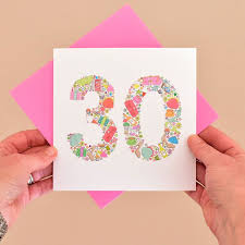 Those born on the 30th of the month are true artists. Girlie Things 30th Birthday Card
