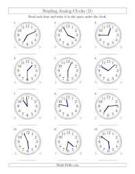 Reading Time On 12 Hour Analog Clocks In 1 Minute Intervals D Time Worksheet Clock Worksheets Analog Clock Time Worksheets