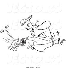 Here are some great options to consider. Vector Of A Cartoon Man Running From A Lawn Mower Outlined Coloring Page By Toonaday 20170