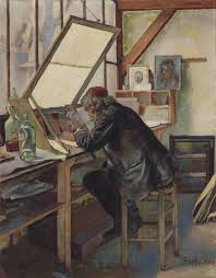 Ferdinand Hodler Swiss 1853 1918 Der Graveur Marcellin Desboutin Painting Art Artist