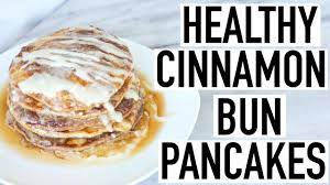 Home mix recipe easiest way to prepare delicious pancakes. Healthy Cinnamon Roll Pancakes Healthy Breakfast Idea Cooking With Liv Ep 24 Youtube