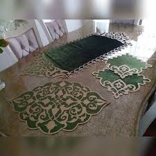 әdemi Zattar Stolғa Panno Fabric Runner Decorative Metal Sheets Wedding Crafts