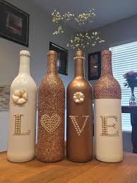 Dekoratives Set Rosegold Und Weisse Liebesweinflasche Etsy Diyhomeprojects World Dekorative Weinflaschen Hochzeit Weinflaschen Diy Flasche