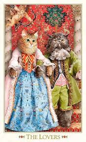 Cat Art The Lovers Cat Art Tarot Cards Art The Lovers Tarot Card