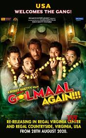 Golmaal Again To Re Release In Usa Social News Xyz Golmaal is a series of indian comedy films directed by rohit shetty and produced first by dhillin mehta and later by shetty and sangeeta ahir. golmaal again to re release in usa