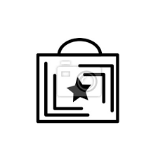 We'll be using canva to outline a picture for thumbnails on youtube. Shopping Bag Icon Line Outline Style Isolated On White Background Fototapete Fototapeten Sterne Packchen Waren Myloview De