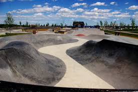 Overall Shot Of The Chinook Winds Skatepark In Airdrie Ab Skate Park Chinook Wind Vacation Time
