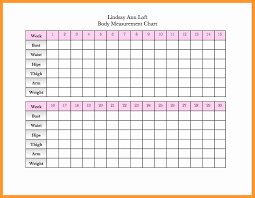 Printable Body Measurement Chart For Weight Loss