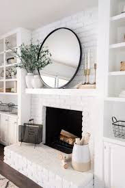 I Like That The Mirror Is The Focal Point Here Rather Than Having A Tv Right There The Size Of The In 2020 Home Fireplace Farm House Living Room Living Room Mirrors