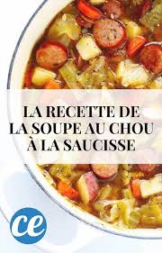 La Delicieuse Recette De La Soupe Au Chou A La Saucisse Facile Et Economique Recette Recette De Soupe Facile Soupe Au Chou Recettes De Cuisine