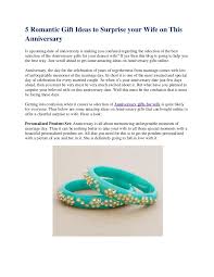 Don't wait until the last minute. 5 Romantic Gift Ideas To Surprise Your Wife On This Anniversary