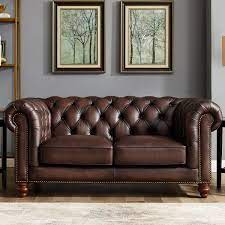 We believe the timeless chesterfield sofa and vintage sofas are the best in british design and we are proud to manufacture a wide variety of designs and having the ability. Allington 2 Seater Brown Leather Chesterfield Sofa Costco Uk