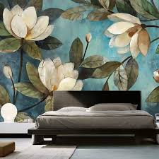 Custom Mural Wallpaper European Painting Flowers Retro Livingroom Tv Backdrop Wallpaper Entrance Bedroom Non W In 2020 Floral Wall Decor Wall Wallpaper Mural Wallpaper