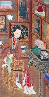 chinese paintings from qing dynasty 1644 1912 of some ancient beauties in their daily livings the artworks were painted o china art asian art japanese art