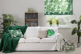 Obyvacka Urban Jungle Obyvacka Vankuse Prirodavinterieri Listy Potahnasedackuikea Ikea Deka Rimskaroleta Home Decor Dekoria Home