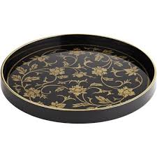 Check spelling or type a new query. Dahlia Studios Floral Painted Black And Gold Round Decorative Tray Target