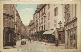 Saint Germain En Laye Saint Germain En Laye La Rue Au Pain Carte Postale Ancienne Et Vue D Hier Et Aujourd Hui Geneanet