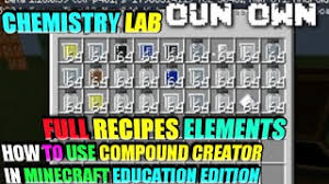 How do you get latex in minecraft? Minecraft Education Edition Full Recipes Chemistry Lab How To Use Compound Creator You Must Know Youtube