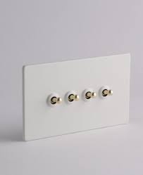 Led Toggle Switch White With Choice Of Toggles Modern Light Switches Light Switches And Sockets Light Switch