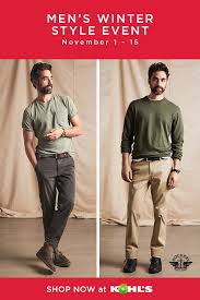 Shop The Men S Winter Style Event At Kohl S And Stock Up On A Few New Go Tos From Dockers Designed Wi Mens Fashion Smart Mens Fashion Inspiration Mens Fashion