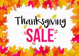 Beginning with george washington in 1789, annual presidential proclamations had declared the last thursday of november as the thanksgiving date. Thanksgiving Sale Text Poster For September Fall Shopping Promo Or Autumnal Shop Discount Background Vector Autumn Maple And Oak Leaf Foliage Mushroom And Berry For Sale Web Banner Discount Design Royalty Free