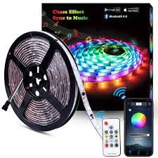 You can also adjust the brightness levels up to 3 settings with just a click of a button. Dc12v 5m 16 54ft 150 Leds Lights Strip Bluetooth Smart Phone App Rf Remote Controlled Rgb Led Strip Rope Lights Waterproof Led Strip Lights Kits Support Iphone Android Rainbow Colors B07hgtfqxq 38 99