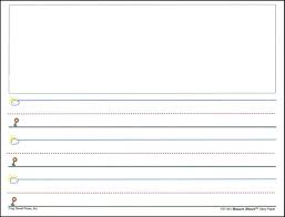This kindergarten writing papers with lines for abc: Smart Start K 1 Story Paper 100 Sheet Pack Frog Street Press