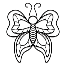 butterfly outline drawing for kids ...