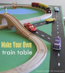Make Your Own Train Table Train Table Kids Play Table Kids Playing