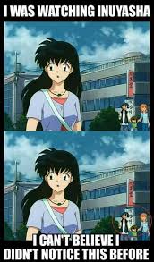 I Didn T Notice That Did Someone Saw That Usually People Don T Like To Be Followed We Don T Mind Hu Anime Anime Funny Inuyasha