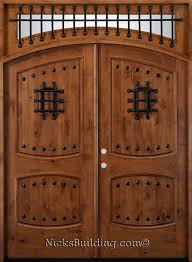 Knotty alder exterior double doors, 10 models to choose from. Alder Doors Rustic Exterior Arch Top Doors