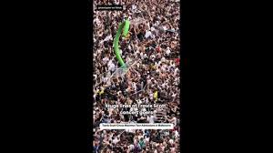 Fans throw barricades, punch