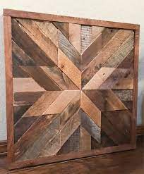 Barn Wood Quilt Wood Wall Art Geometric Wood Art Barn Quilt Etsy Reclaimed Wood Decor Wood Art Barn Wood