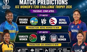Rwanda vs Nepal & Vanuatu vs USA Predictions – Women’s T20I Challenge Trophy 2026