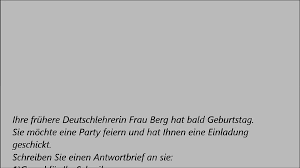 Danach schreibt man die adresse des. Deutsche Brief A1 A2 B1 Prufung 31 Einladungsbrief Dailymotion Video
