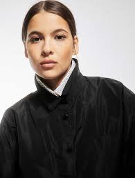 Chemisette Taffy en taffetas recyclé Noir Black Coffee