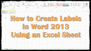 Box file label template free download excel source: How To Create Labels In Word 2013 Using An Excel Sheet Youtube