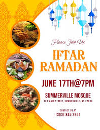 Iftar Ramadan Flyer Desain Grafis Grafis Desain