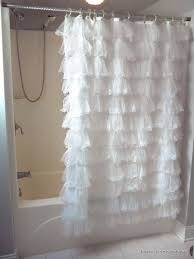 Shabby And Chic Whitethick Lace Frilly Romantic Shower Curtain Petticoat Shabby Chic Shower Curtain Shabby Chic Bathroom Ruffle Shower Curtains
