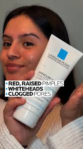 POV: you’ve fallen in love with your (acne-fighting) skincare sidekick 💙 ,  The Effaclar Duo Dual Action Acne Cleanser clears blemishes while also  visibly evening skin texture and renewing skin