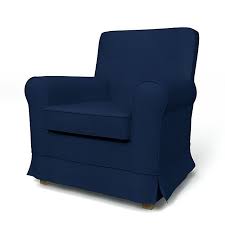 Jennylund Armchair Cover With Piping Panama Cotton Deep Navy Blue Arm Chair Covers Armchair Oversized Chair Living Room