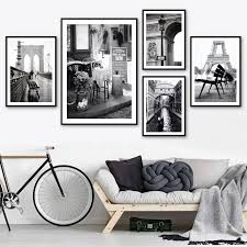Black White Paris Photos Gallery Wall Art Famous European City Canvas Prints Nordicwallart Com Landscape Wall Art Art Gallery Wall Canvas Art Wall Decor