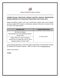 Jabatan pengangkutan jalan negeri kedah. Pemberitahuan Penutupan Operasi Kaunter Jabatan Pendaftaran Negara Malaysia Facebook