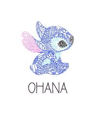 Lilo and stitch coloring pages. Floriciarose97 Ohana Cute Stitch Coloring Pages