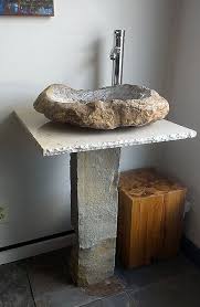 stone bathroom vanity = unique hand