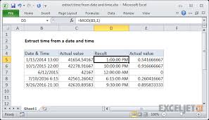 It was all just a hoax. Excel Formula Extract Time From A Date And Time Exceljet