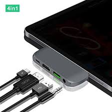 Usb C Hub Adapter For Ipad Pro 2018 2019 4 In 1 Type C Adapter With Usb C Pd Charging Usb 3 0 3 5 Mm Headphone Jack Shop The Uix Network Usb Ipad Pro Headphone