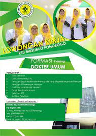 Pengumuman rekrut rsu muslimat ponorogo / rsu musl. Lowongan Kerja Dokter Umum Rsu Muslimat Ponorogo Facebook